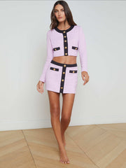 Coco Mini Skirt Cover-Up in Light Violet/Black | L'AGENCE discount