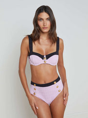 Alexandria Bikini Top in Light Violet/Black | L'AGENCE near me