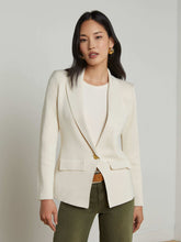 Chamberlain Knit Blazer in Ivory/Gold | L'AGENCE sale