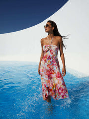 Cheri Cover-Up Dress in Multi Soft Cloud Floral | L'AGENCE for sale