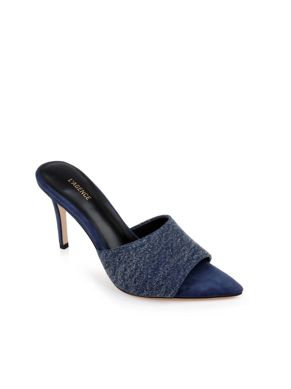 Lolita Denim Open-Toe Mule in Dark Denim | L'AGENCE discount