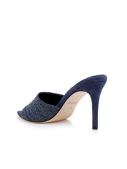 Lolita Denim Open-Toe Mule in Dark Denim | L'AGENCE discount