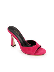 Avery Suede Peep-Toe Mule in Rubino Suede | L'AGENCE Women