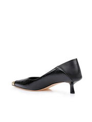 Garlan Kitten-Heel Pump in Black Patent | L'AGENCE online