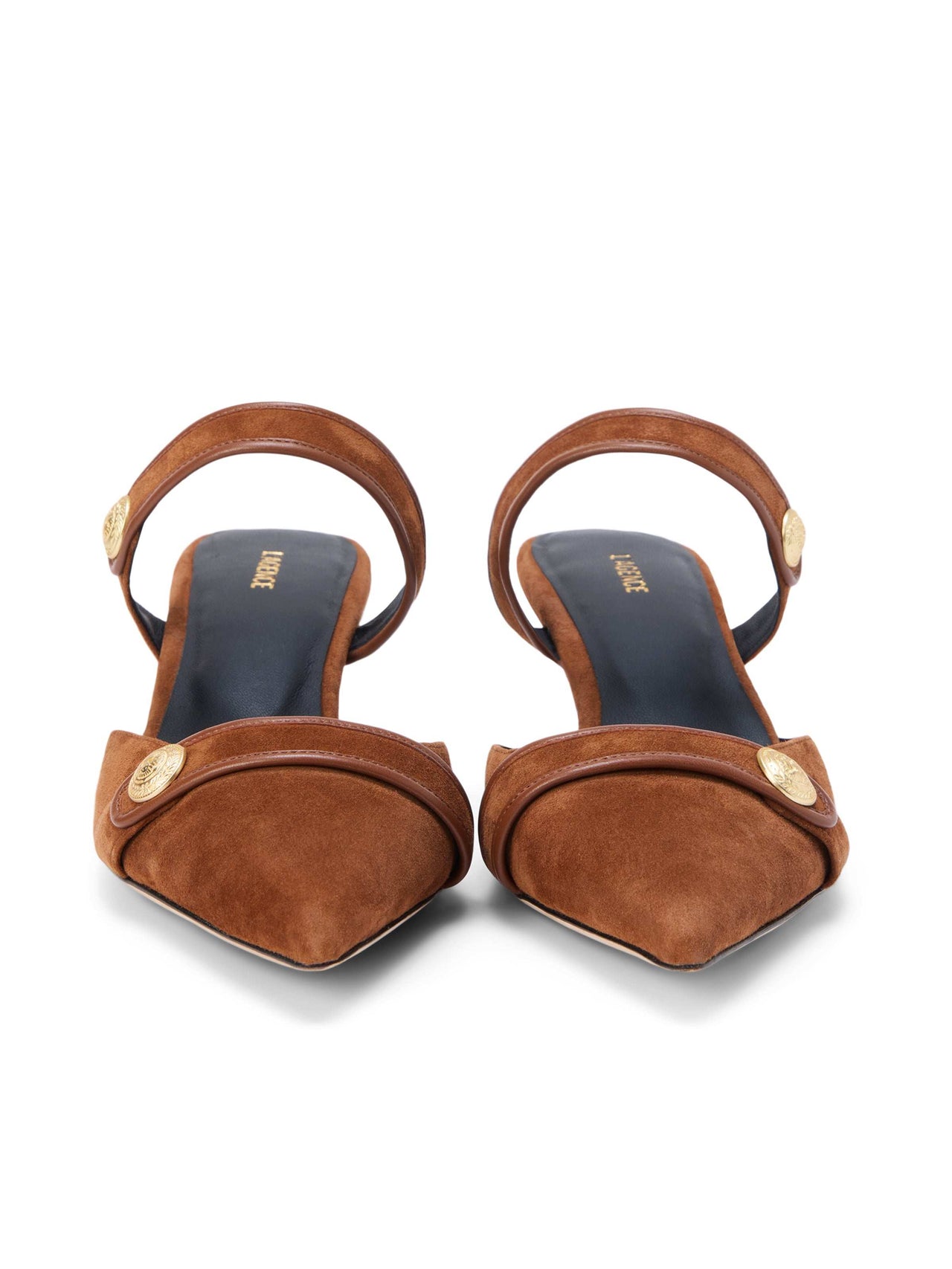 Gilliane Suede Mule in Buckskin Suede | L'AGENCE for sale
