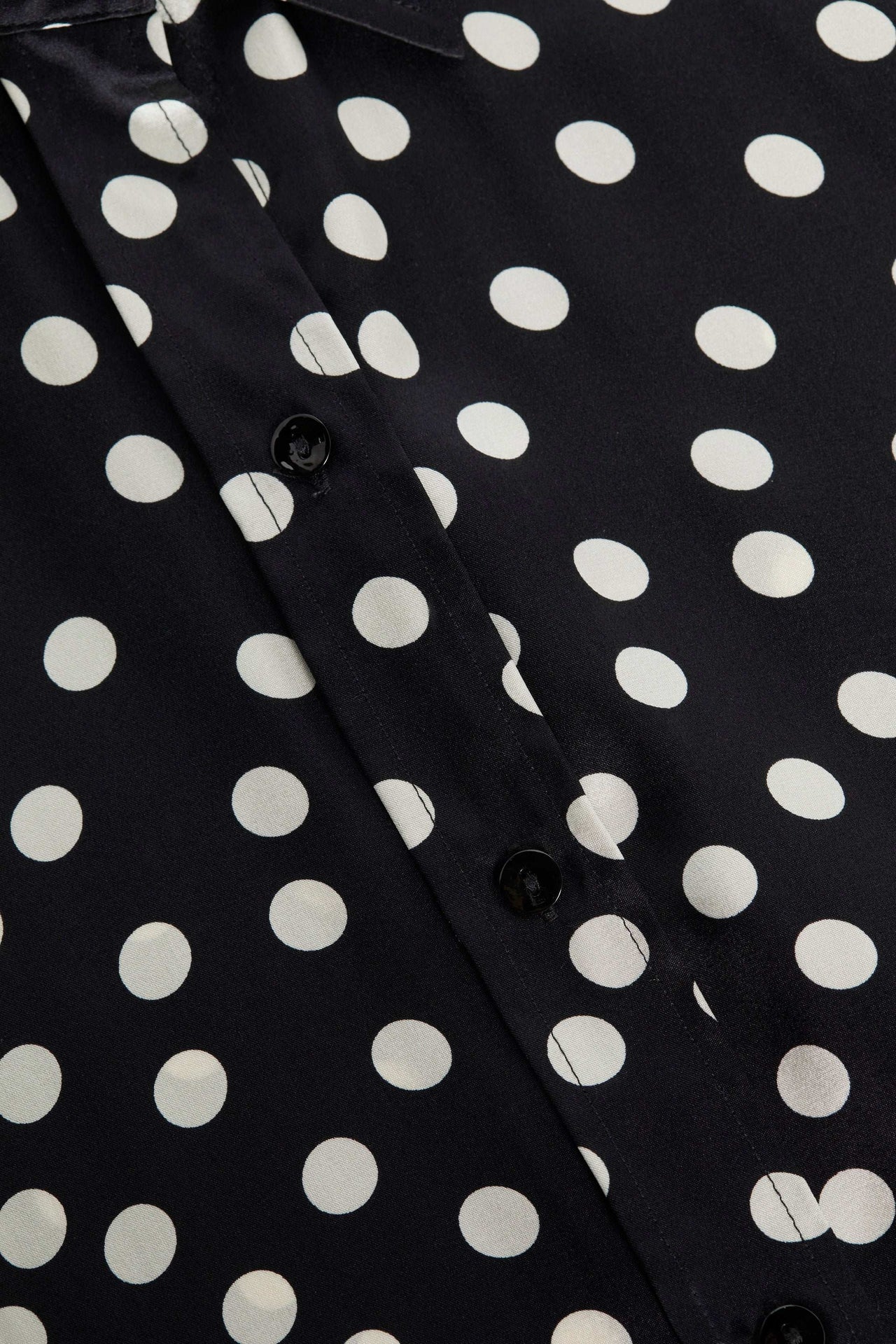 Ellah Silk Blouse in Black/Ecru Polka Dot | L'AGENCE for sale