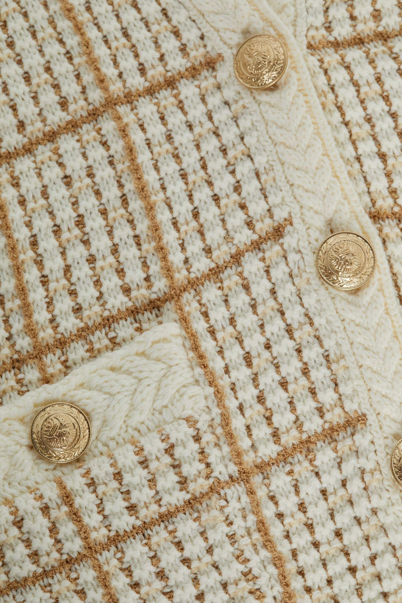 Jenni Cardigan in Ivory/Cappuccino Multi | L'AGENCE sale