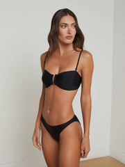 Krysta Bandeau Top in Black | L'AGENCE US