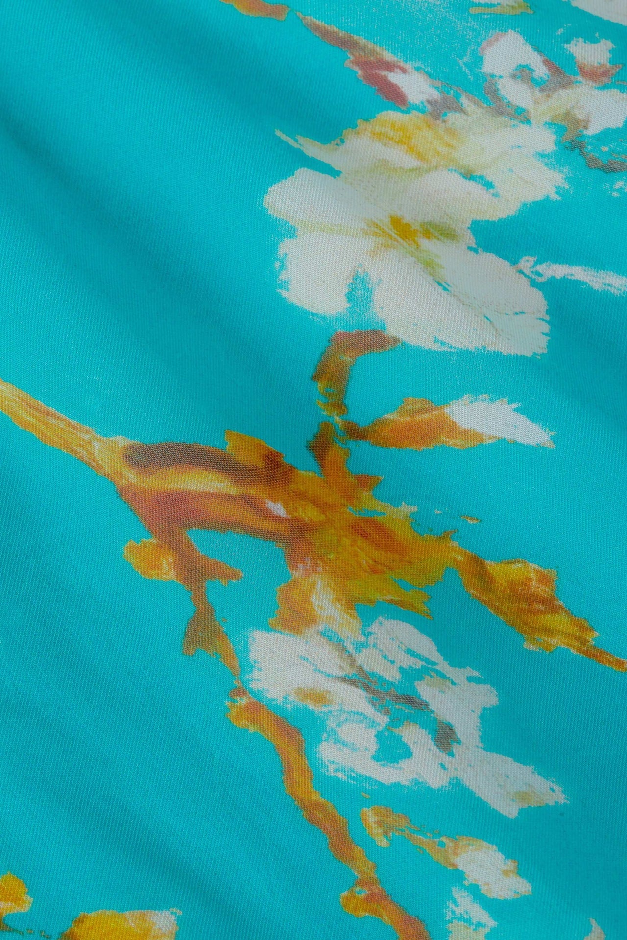 Ansley Cover-Up Dress in Teal Multi Watercolor Cherry Blossom | L'AGENCE online