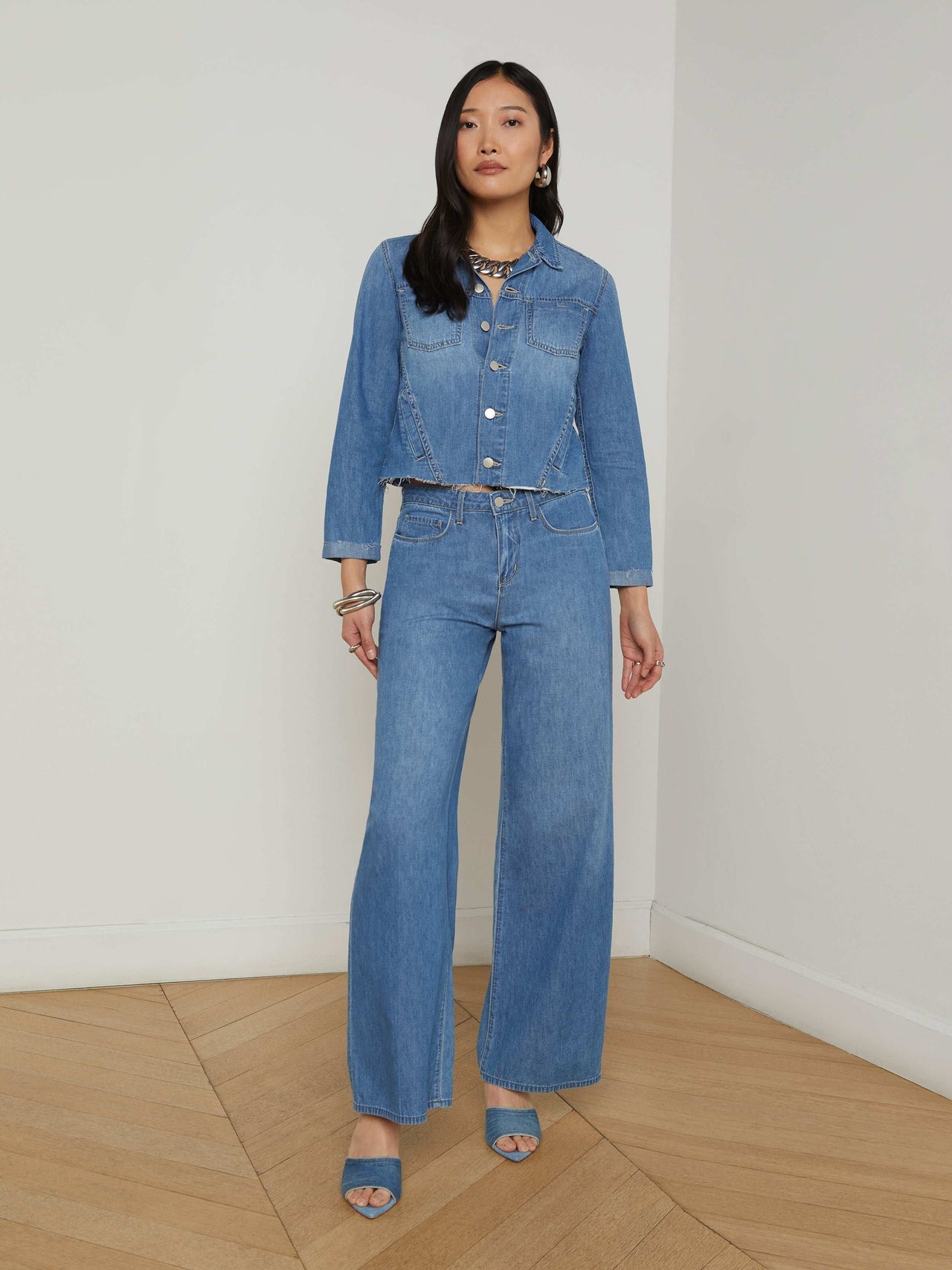Janelle Jean Jacket in Stokes | L'AGENCE US