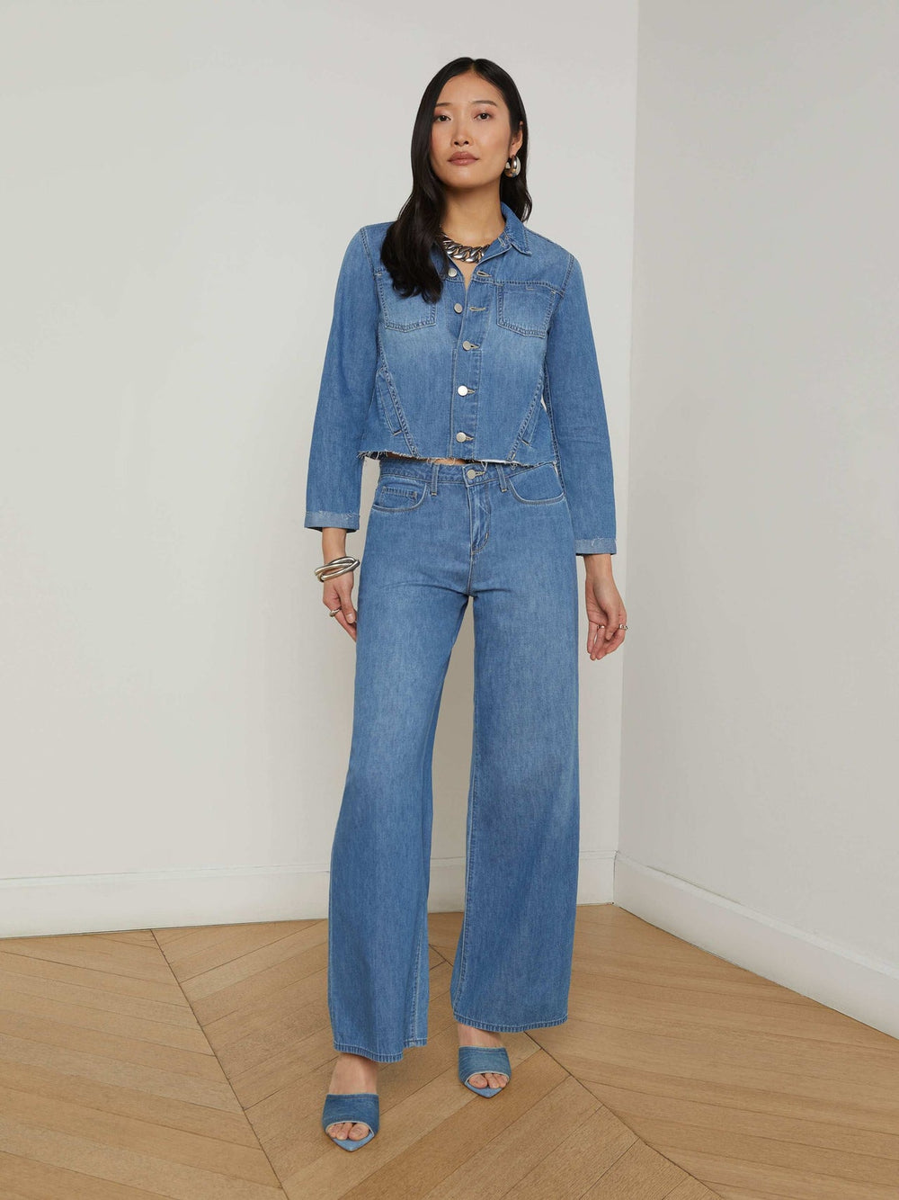 Janelle Jean Jacket in Stokes | L'AGENCE US