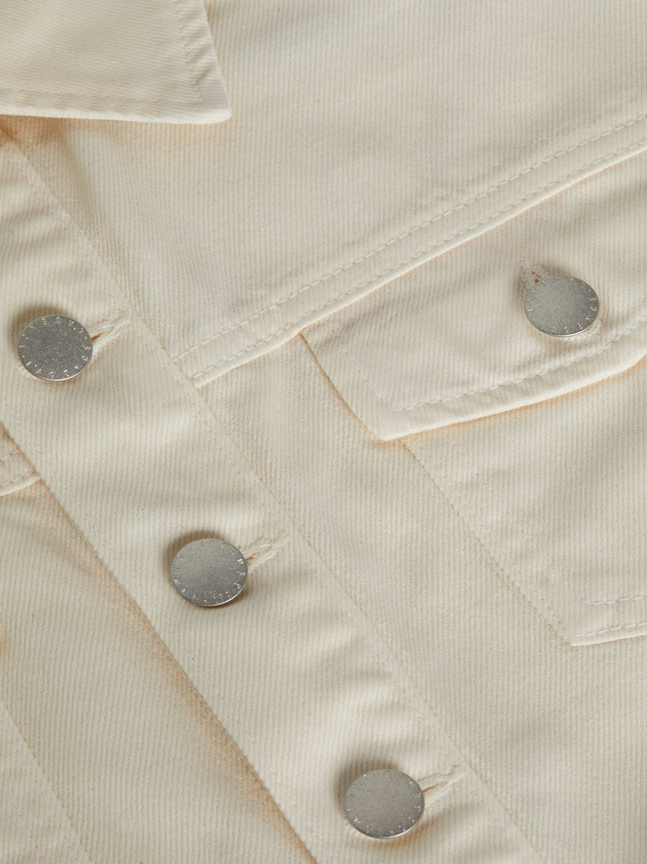 Koda Coated Jean Jacket in French Vanilla Coated | L'AGENCE Women