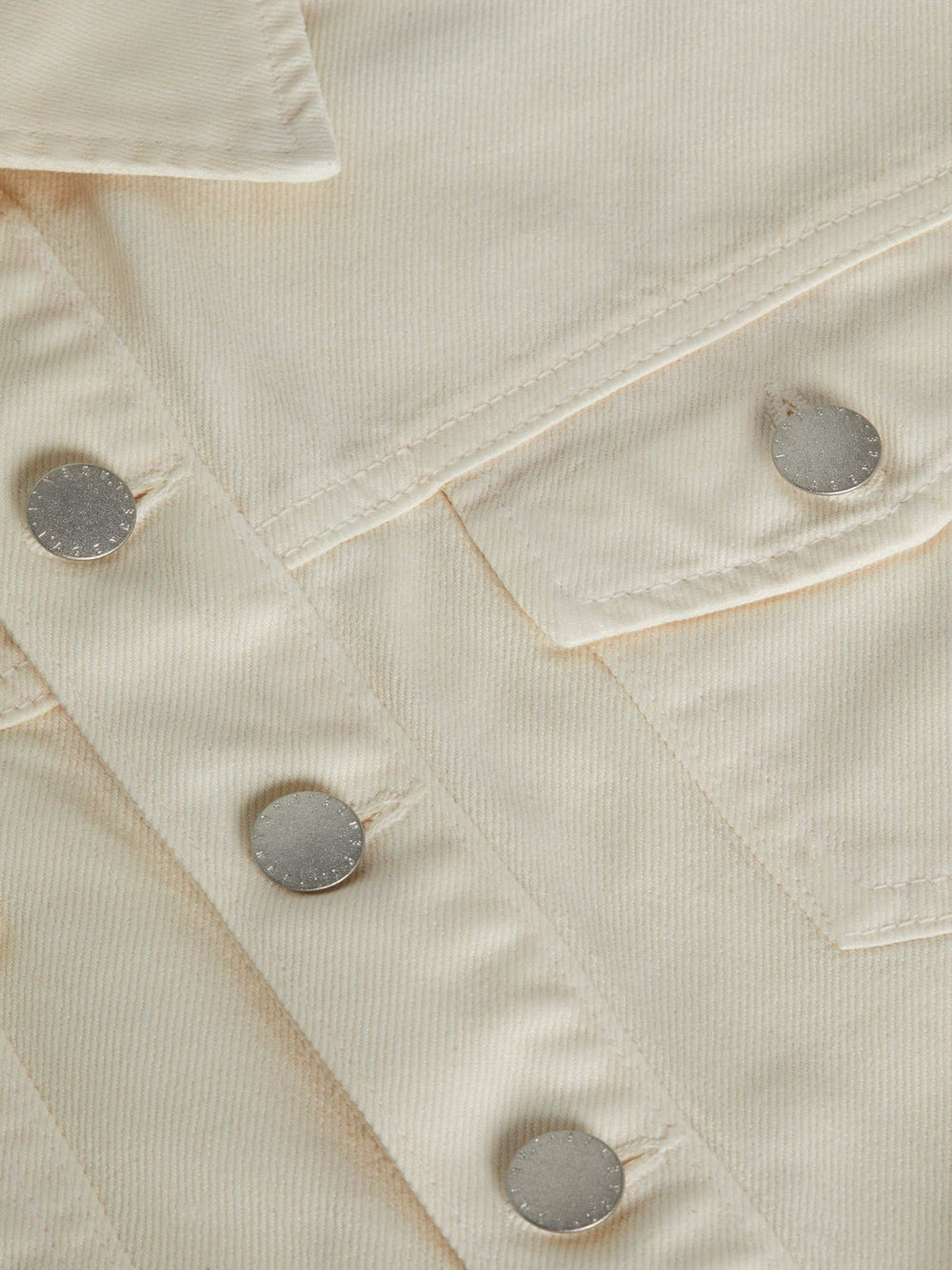Koda Coated Jean Jacket in French Vanilla Coated | L'AGENCE Women