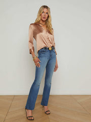 Dani Silk Blouse in Pecan | L'AGENCE near me