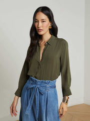 Marlene Blouse in Army | L'AGENCE US