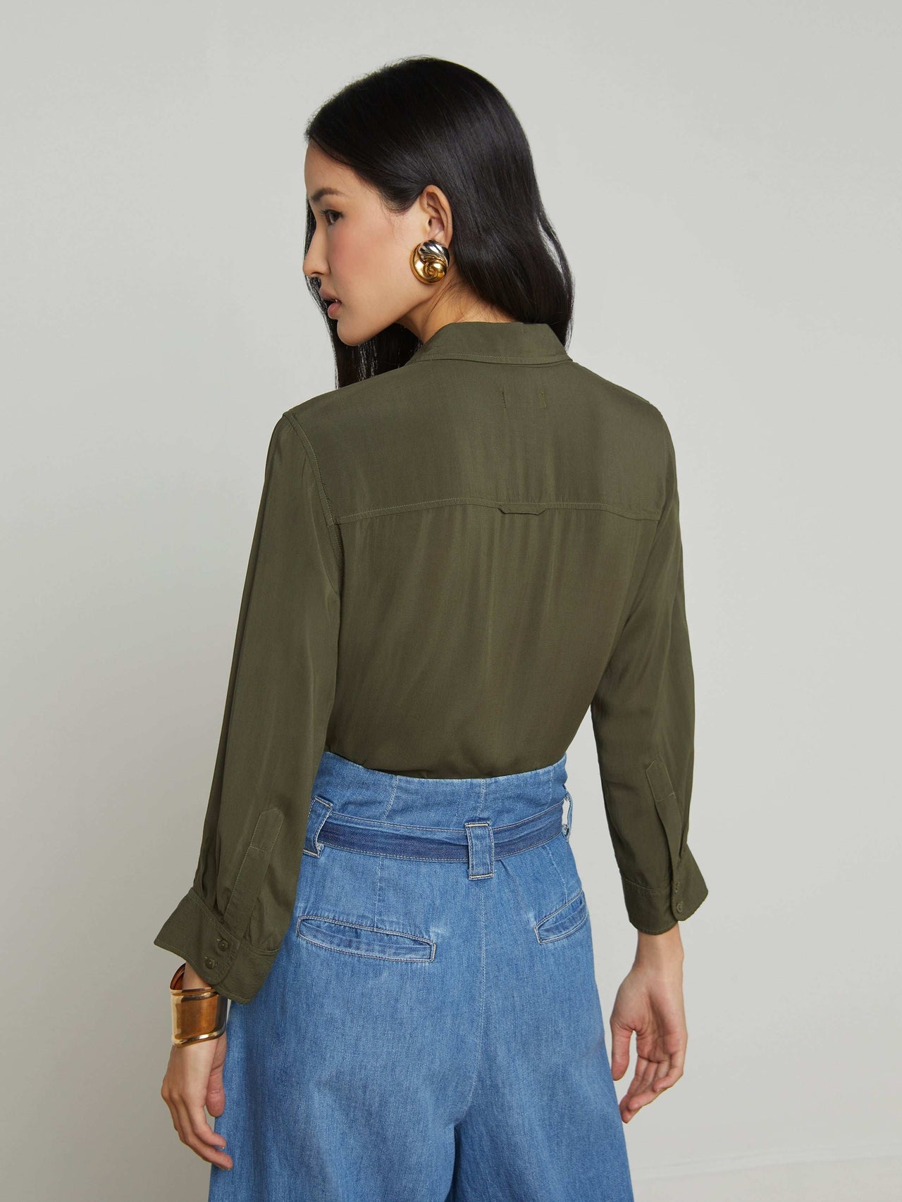 Marlene Blouse in Army | L'AGENCE US