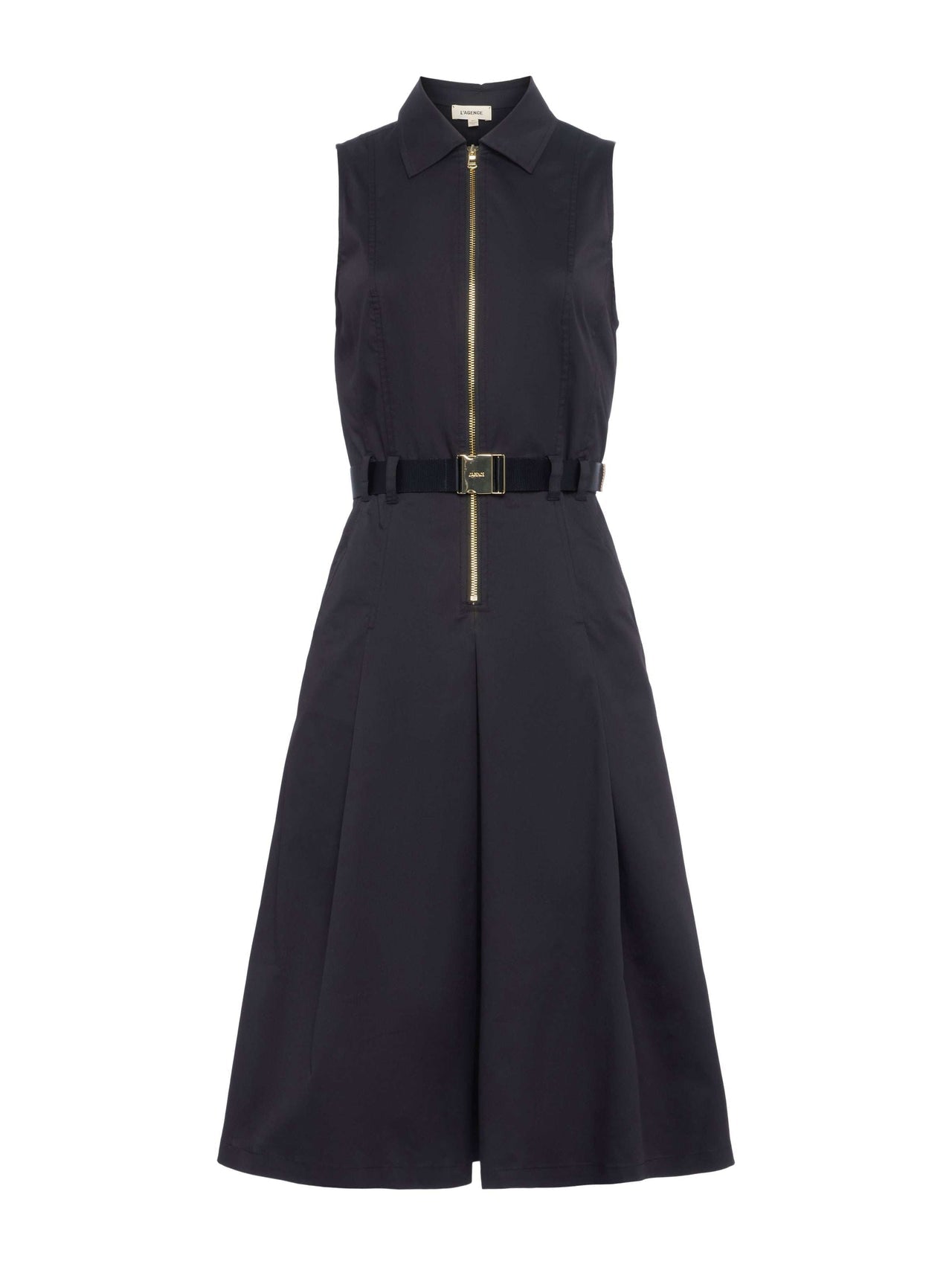 Kylo Poplin Shirt Dress in Black | L'AGENCE Women