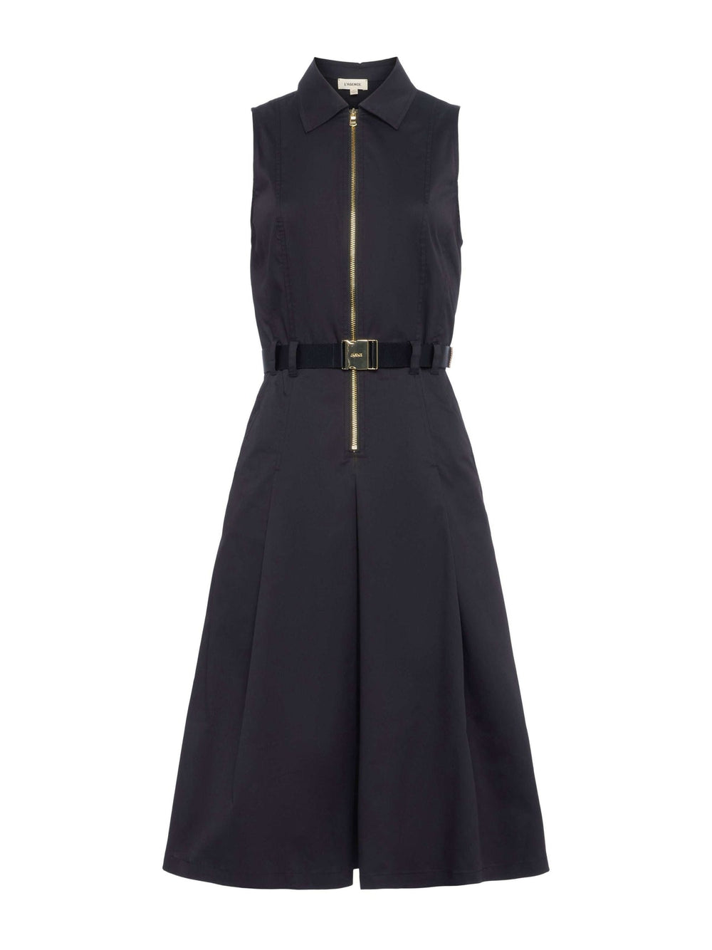 Kylo Poplin Shirt Dress in Black | L'AGENCE Women