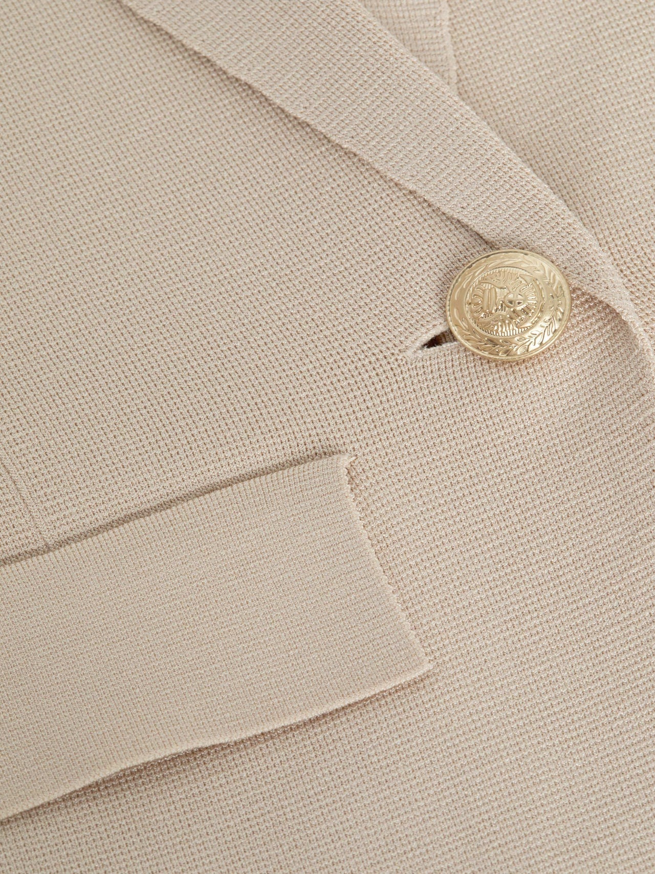 Chamberlain Knit Blazer in Champagne/Gold | L'AGENCE US