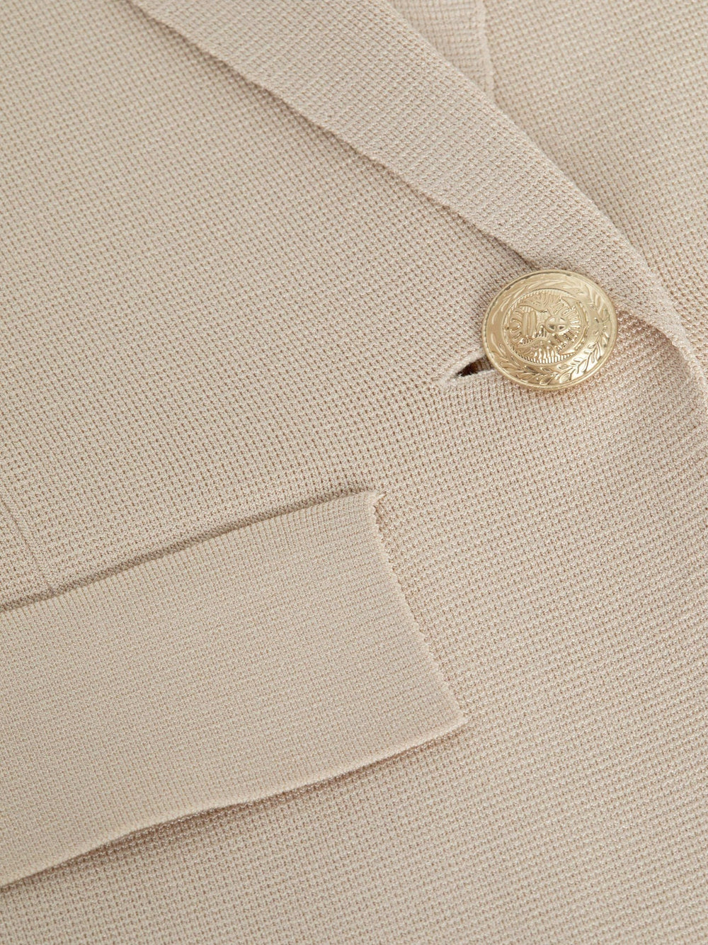 Chamberlain Knit Blazer in Champagne/Gold | L'AGENCE US