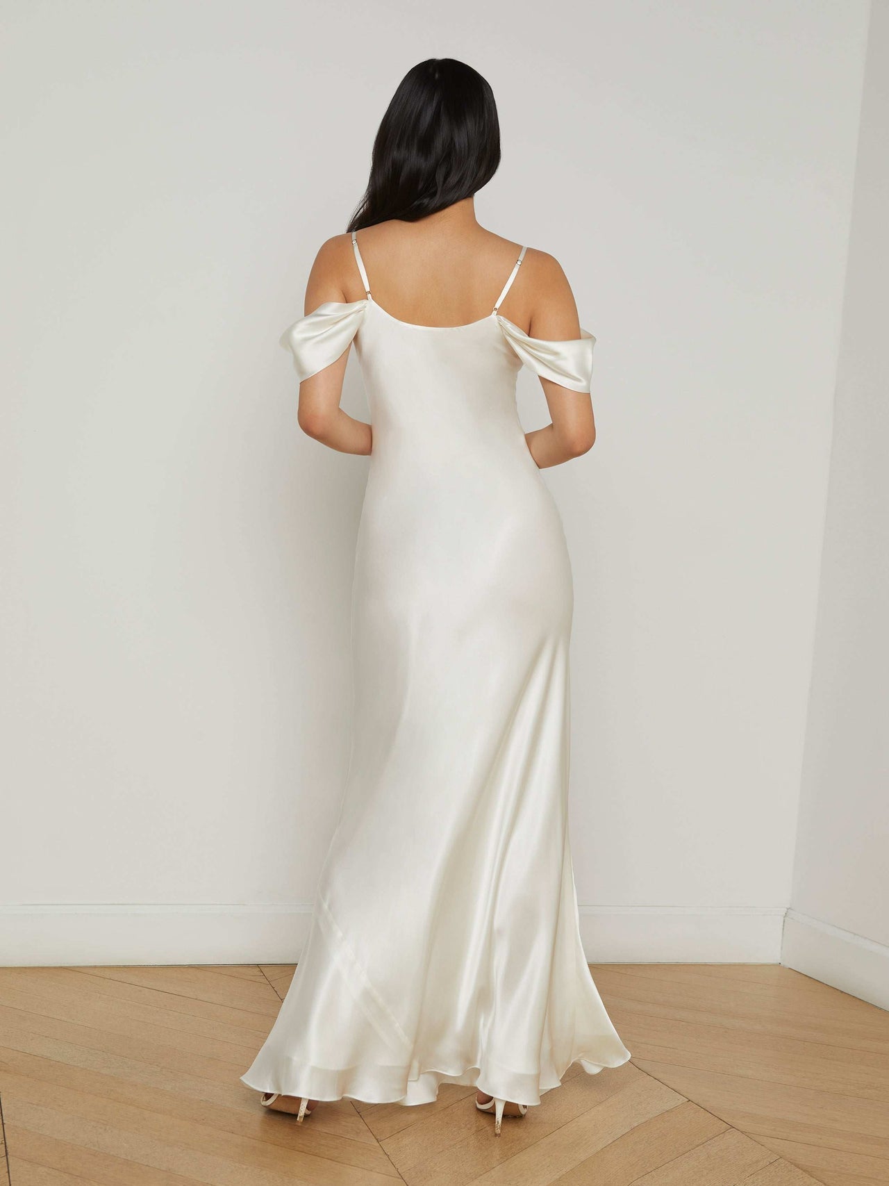 Kenna Silk Dress in Ivory | L'AGENCE Women