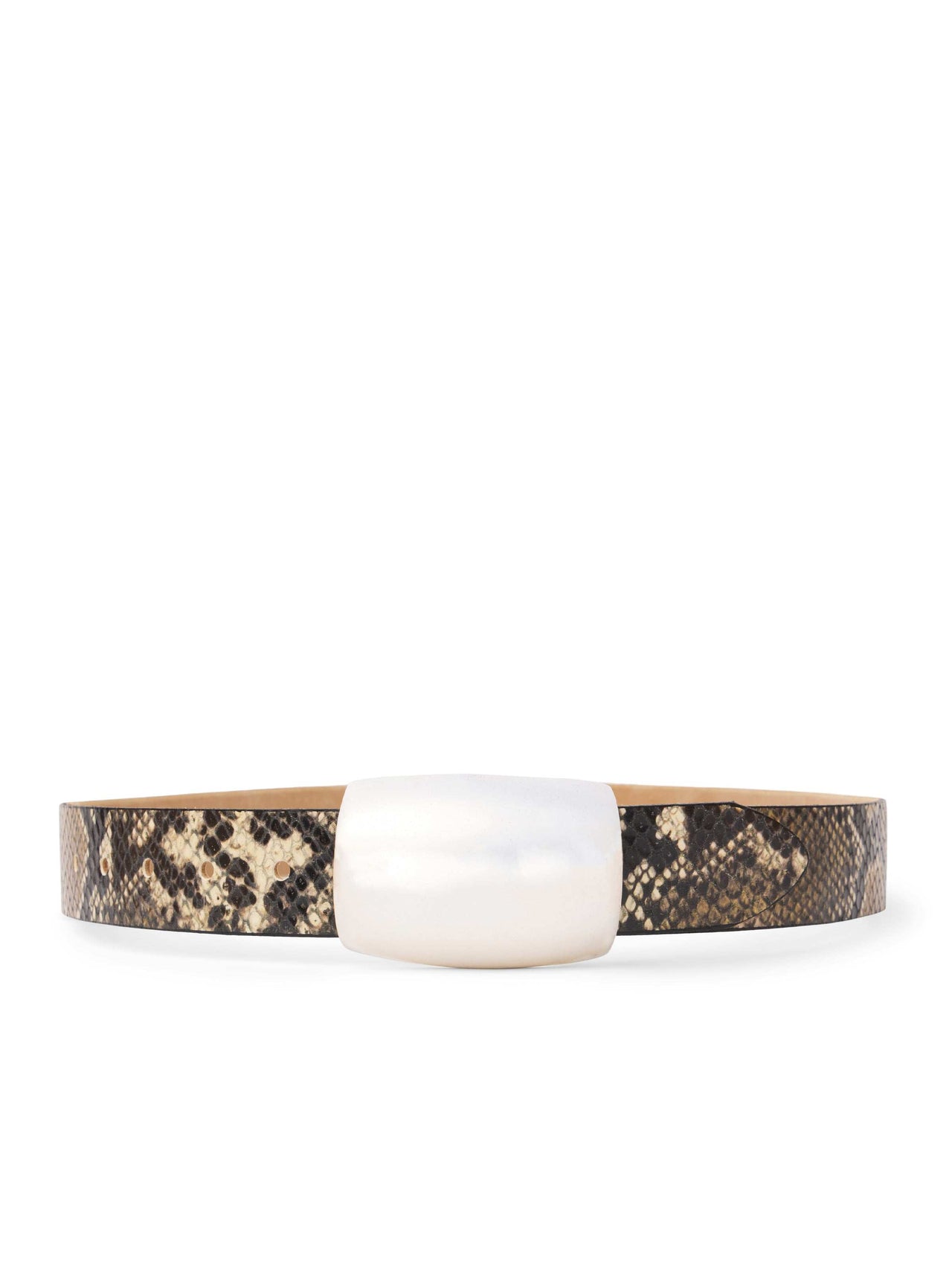 Milou Belt in Dark Snake Embossed | L'AGENCE online