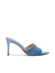 Lolita Denim Open-Toe Mule in Light Blue Denim | L'AGENCE US