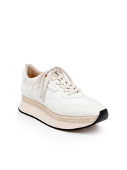 Ivone Platform Sneaker in Vintage White Suede | L'AGENCE discount