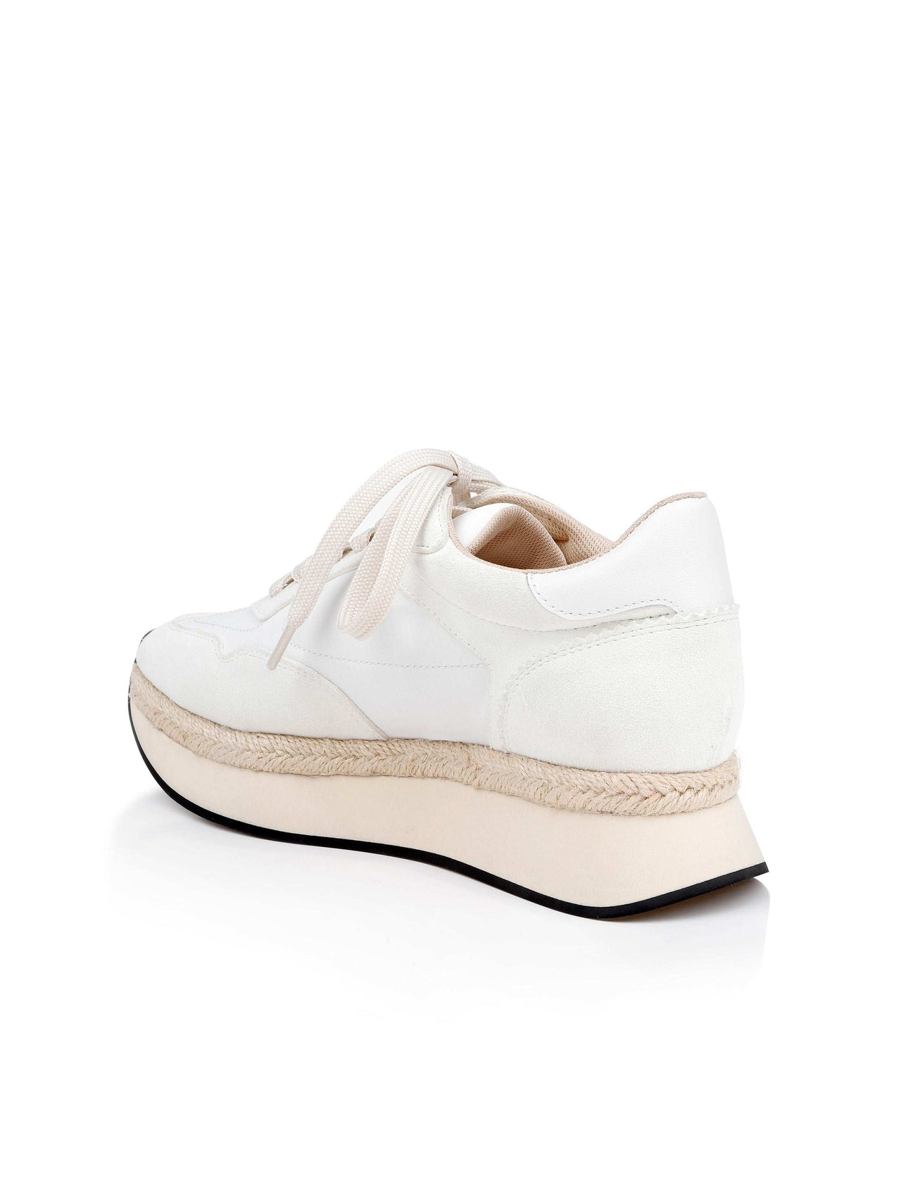 Ivone Platform Sneaker in Vintage White Suede | L'AGENCE discount