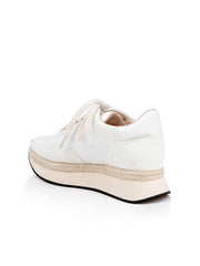 Ivone Platform Sneaker in Vintage White Suede | L'AGENCE discount
