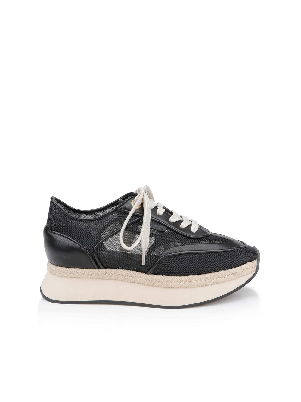 Iris Mesh Platform Sneaker in Black Mesh | L'AGENCE US