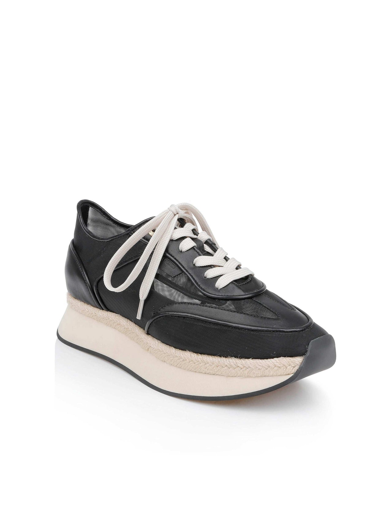 Iris Mesh Platform Sneaker in Black Mesh | L'AGENCE US