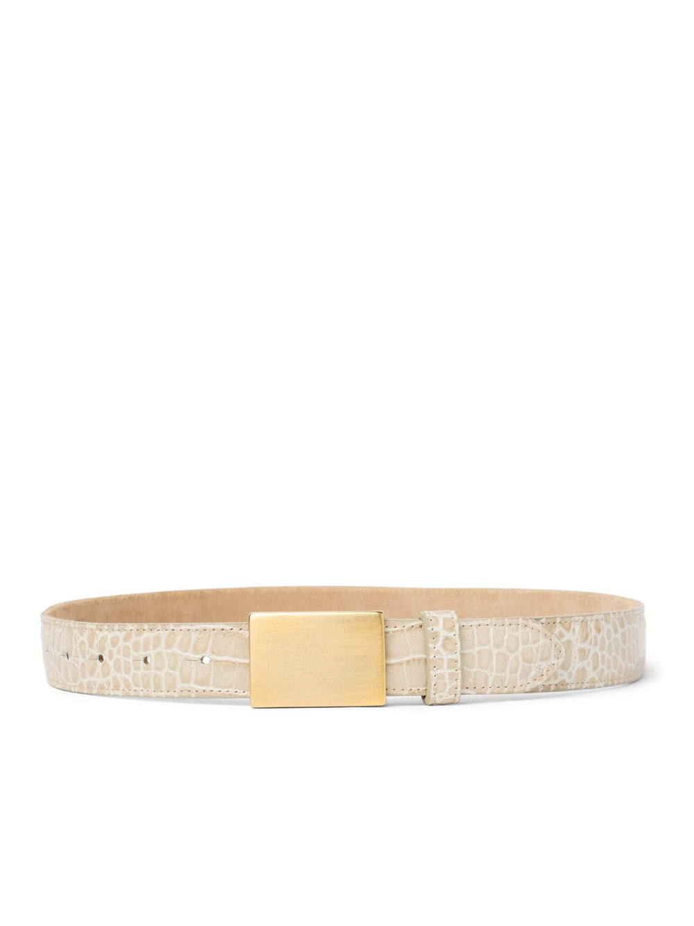 Amerie Belt in Ivory Croc Embossed | L'AGENCE for sale
