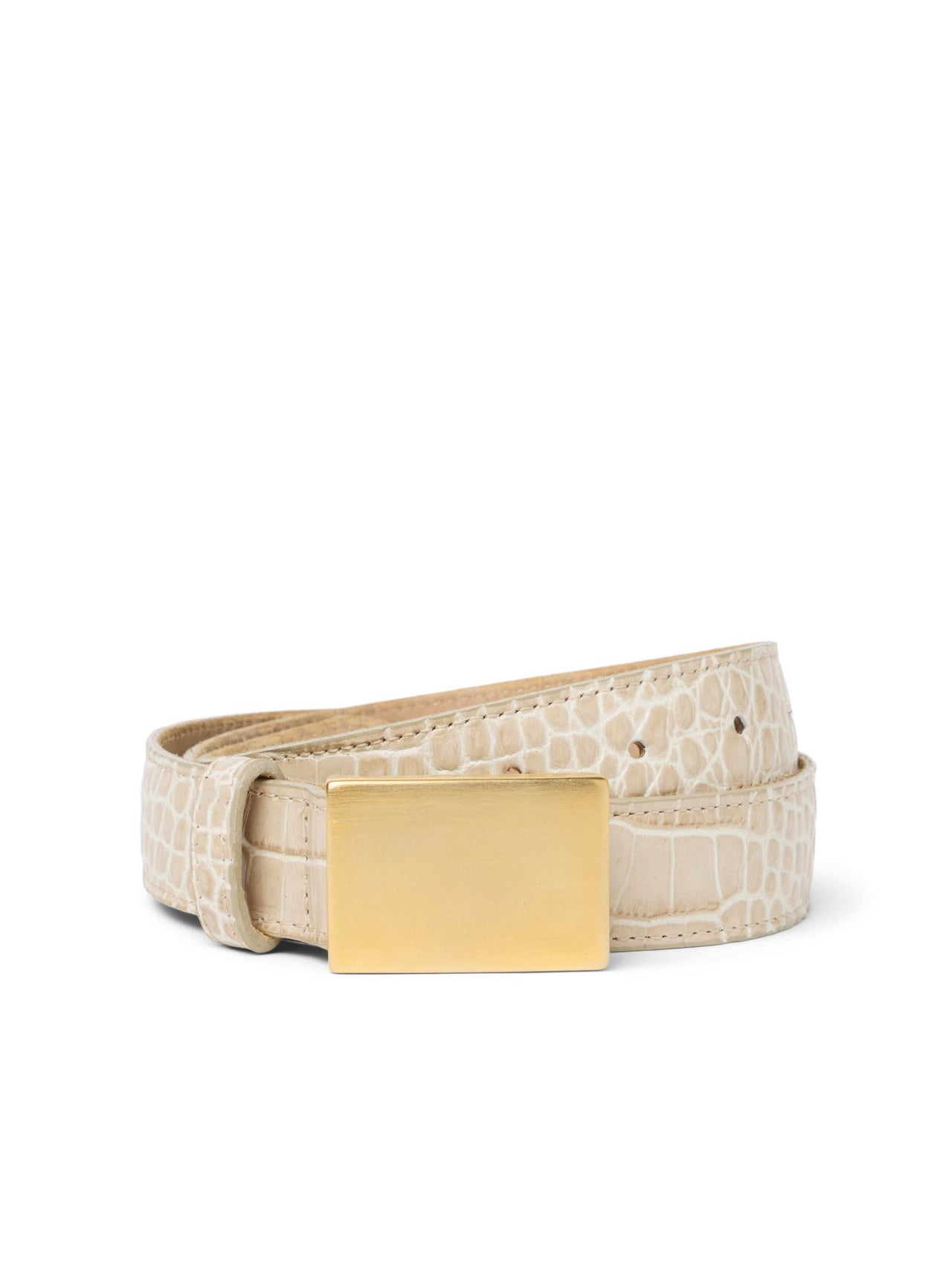 Amerie Belt in Ivory Croc Embossed | L'AGENCE for sale