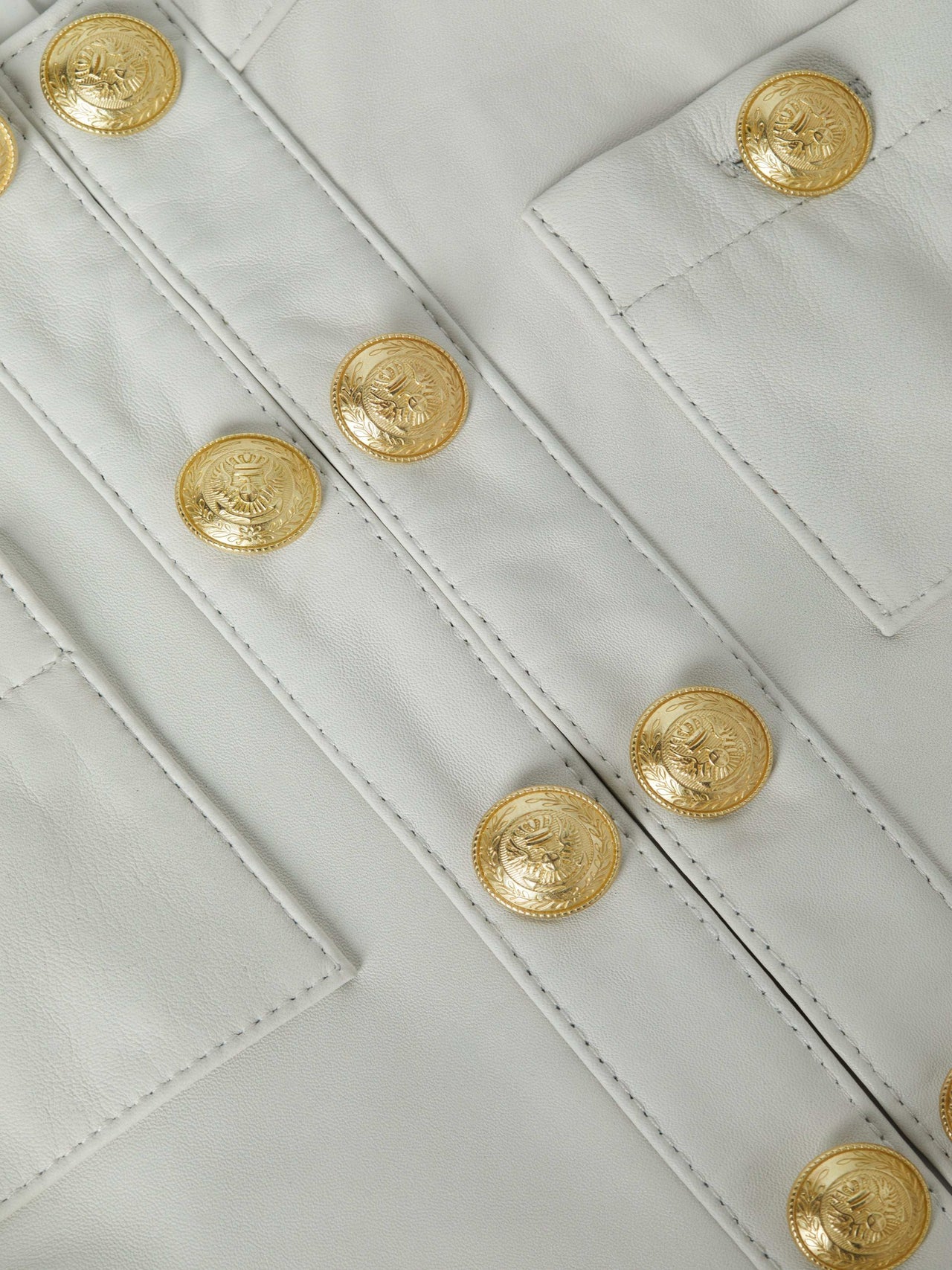Jayde Leather Jacket in White | L'AGENCE discount