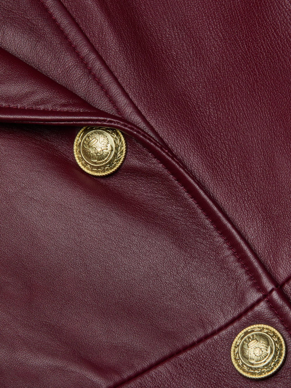 Celina Leather Trench Coat in Black Cherry | L'AGENCE online