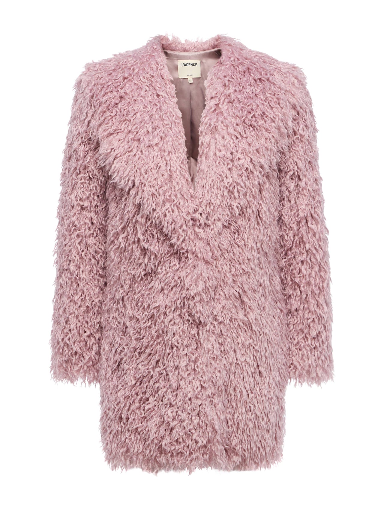 Toira Faux Fur Coat in Light Mauve | L'AGENCE online