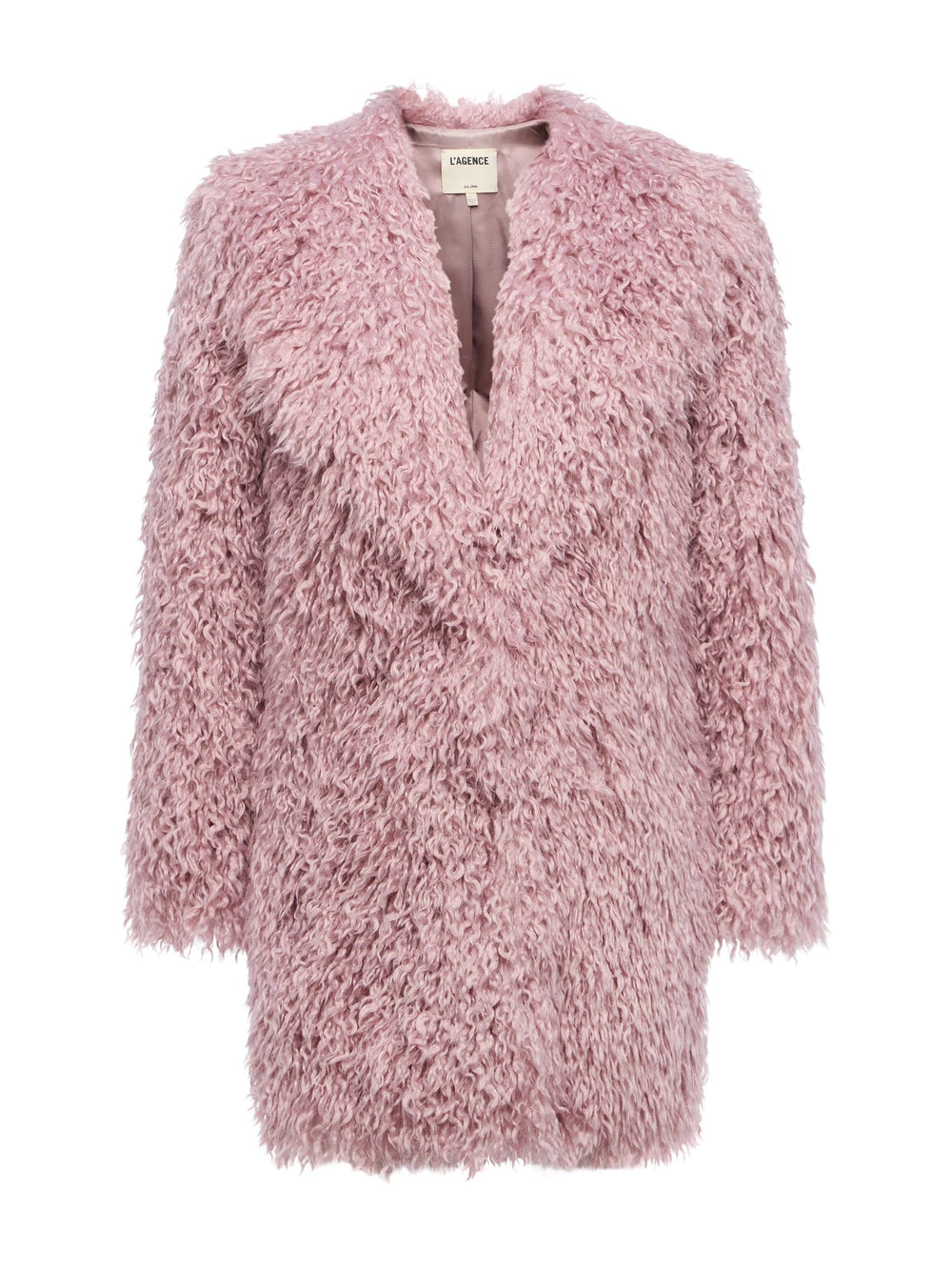 Toira Faux Fur Coat in Light Mauve | L'AGENCE online