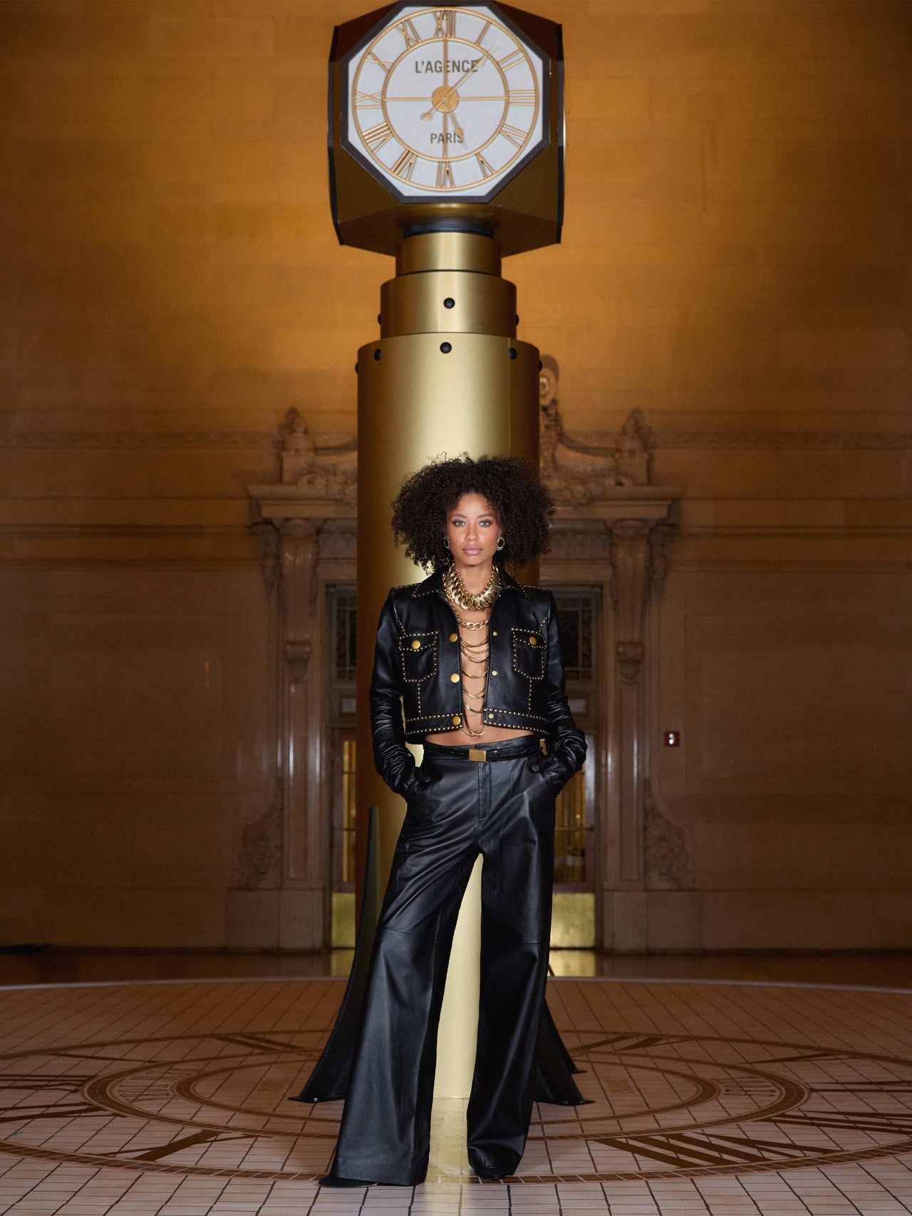 Winsome Studded Leather Jacket in Black | L'AGENCE US