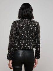 Soma Embellished Blazer in Crystal/Chain Embellishment | L'AGENCE sale