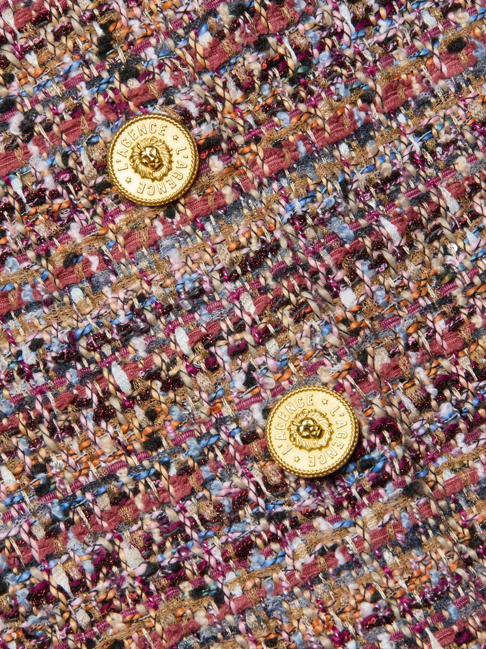 Tai Tweed Midi Skirt in Mauve/Tan Multi Tweed | L'AGENCE US