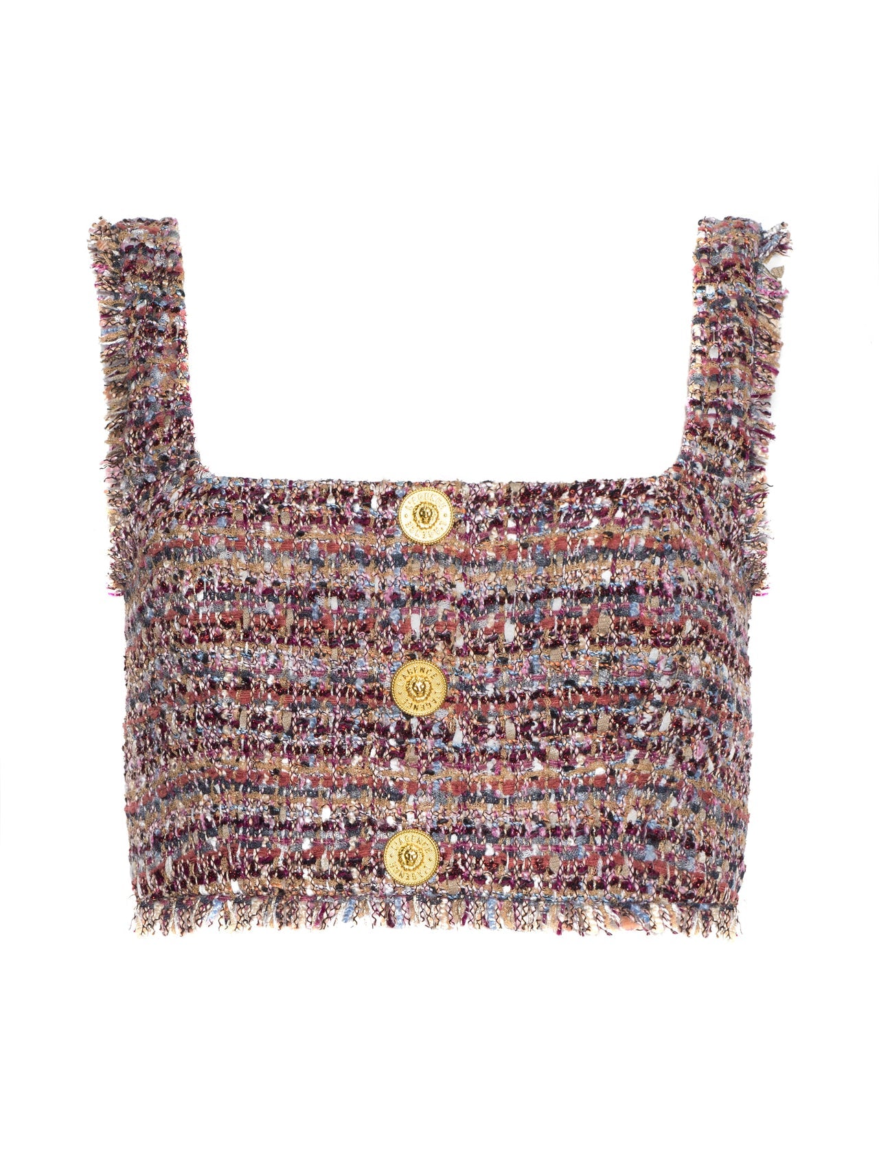 Maylin Tweed Top in Mauve/Tan Multi Tweed | L'AGENCE online