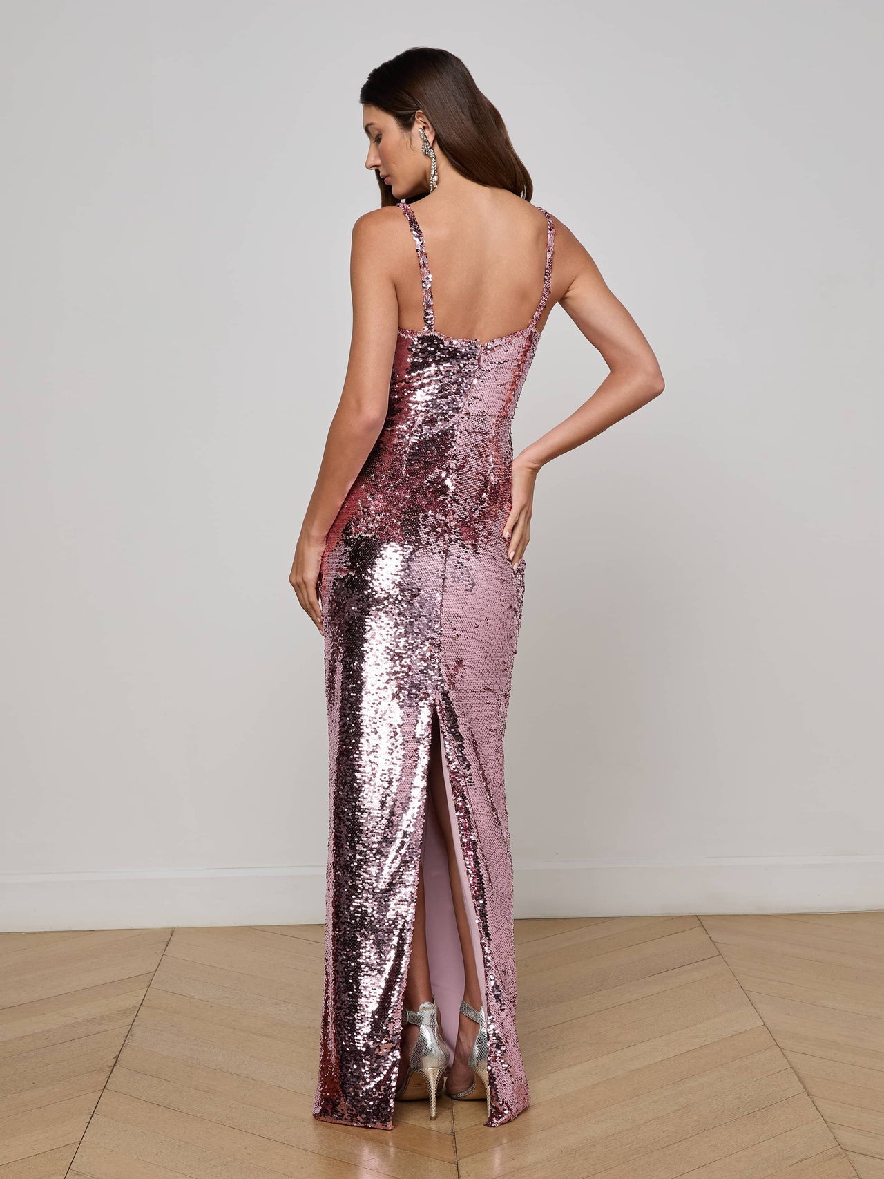 Karma Sequin Maxi Dress in Light Mauve | L'AGENCE near me