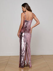 Karma Sequin Maxi Dress in Light Mauve | L'AGENCE near me