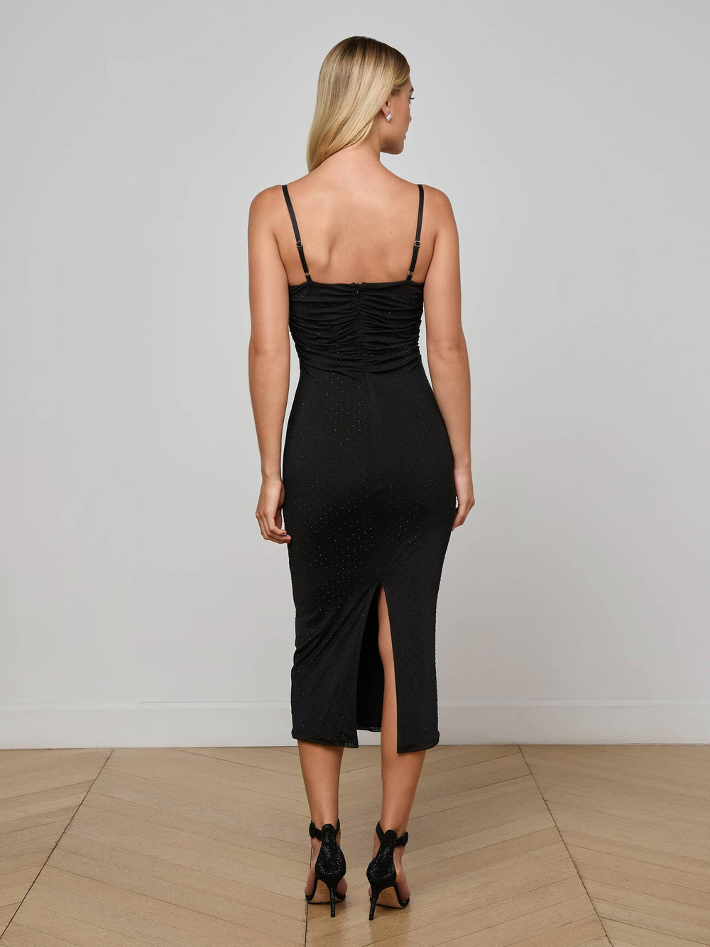 Narissa Embellished Dress in Black | L'AGENCE for sale