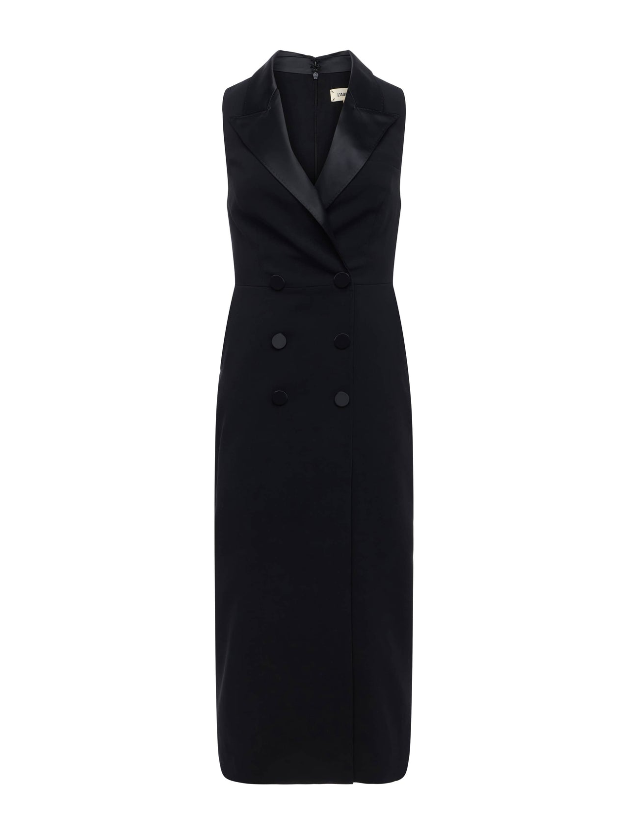 Catherine Tuxedo Midi Dress in Black | L'AGENCE near me