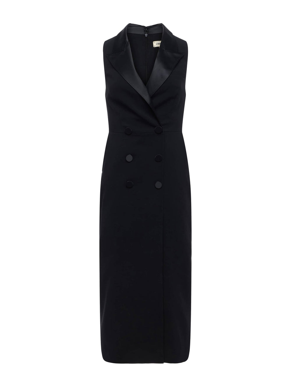 Catherine Tuxedo Midi Dress in Black | L'AGENCE near me
