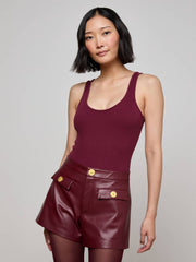 Nica Scoopneck Bodysuit in Dark Port | L'AGENCE sale