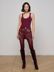 Nica Scoopneck Bodysuit in Dark Port | L'AGENCE sale