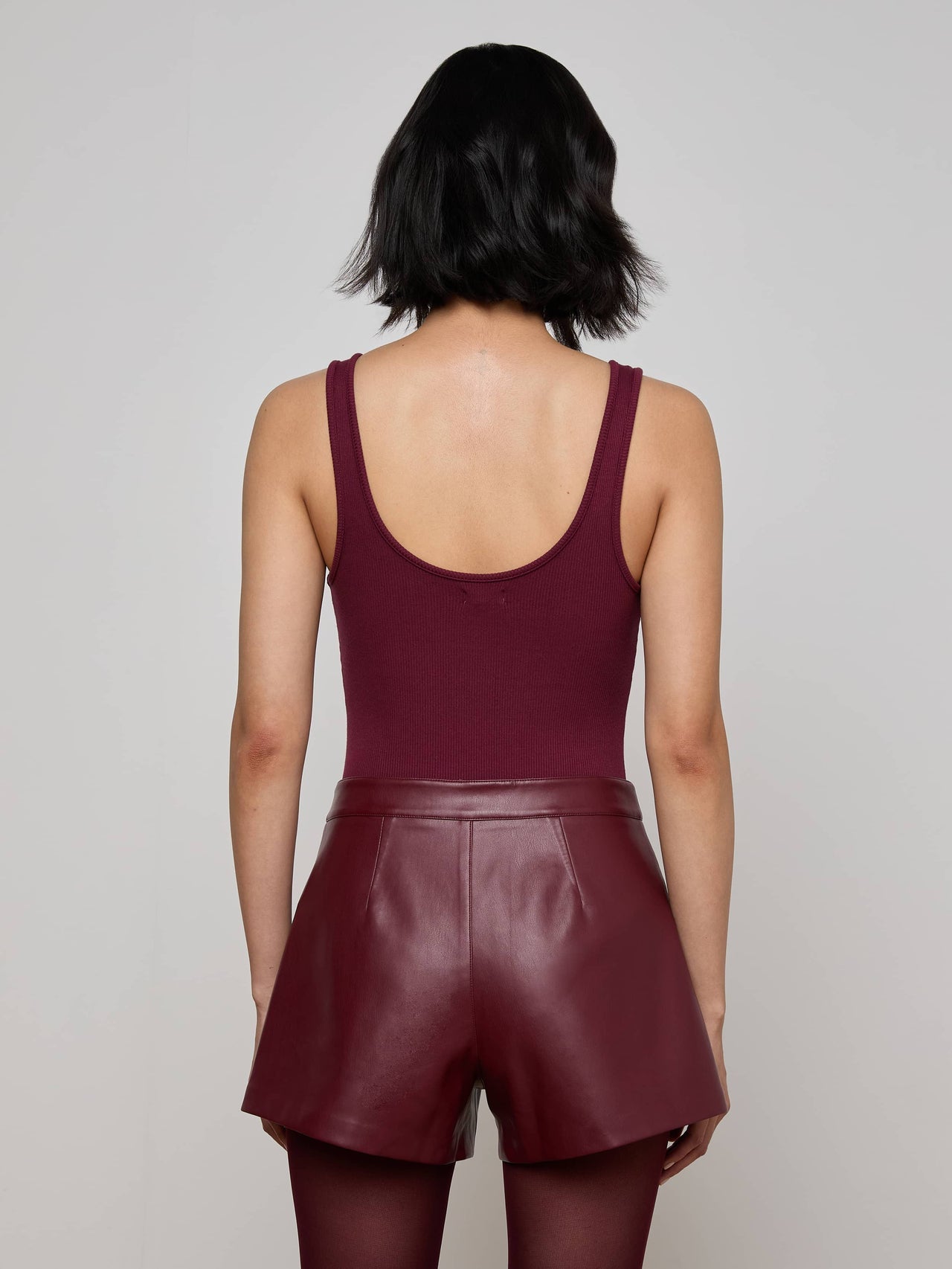 Nica Scoopneck Bodysuit in Dark Port | L'AGENCE sale
